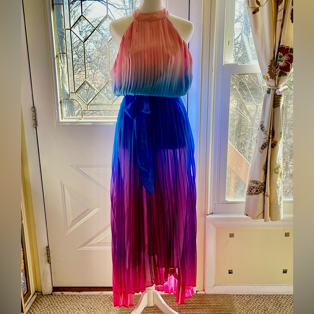 Gradient Halter Maxi Dress. Never worn!